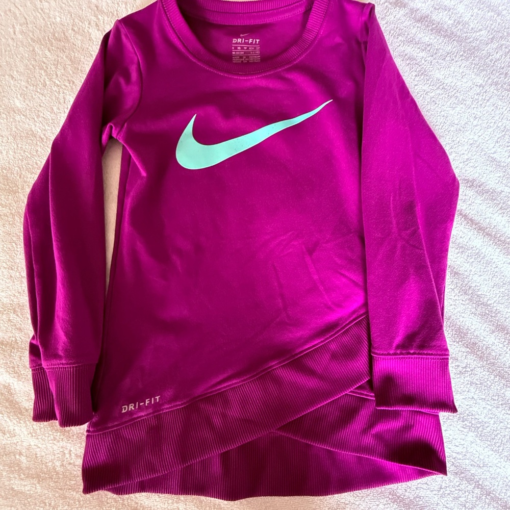 Nike Kids' Magenta Long Sleeve Tee